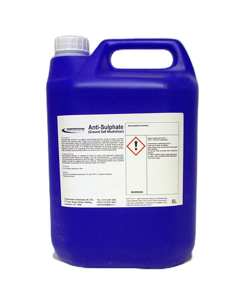 5L container of Anti-Sulphate (Ground Salt Neutraliser)
