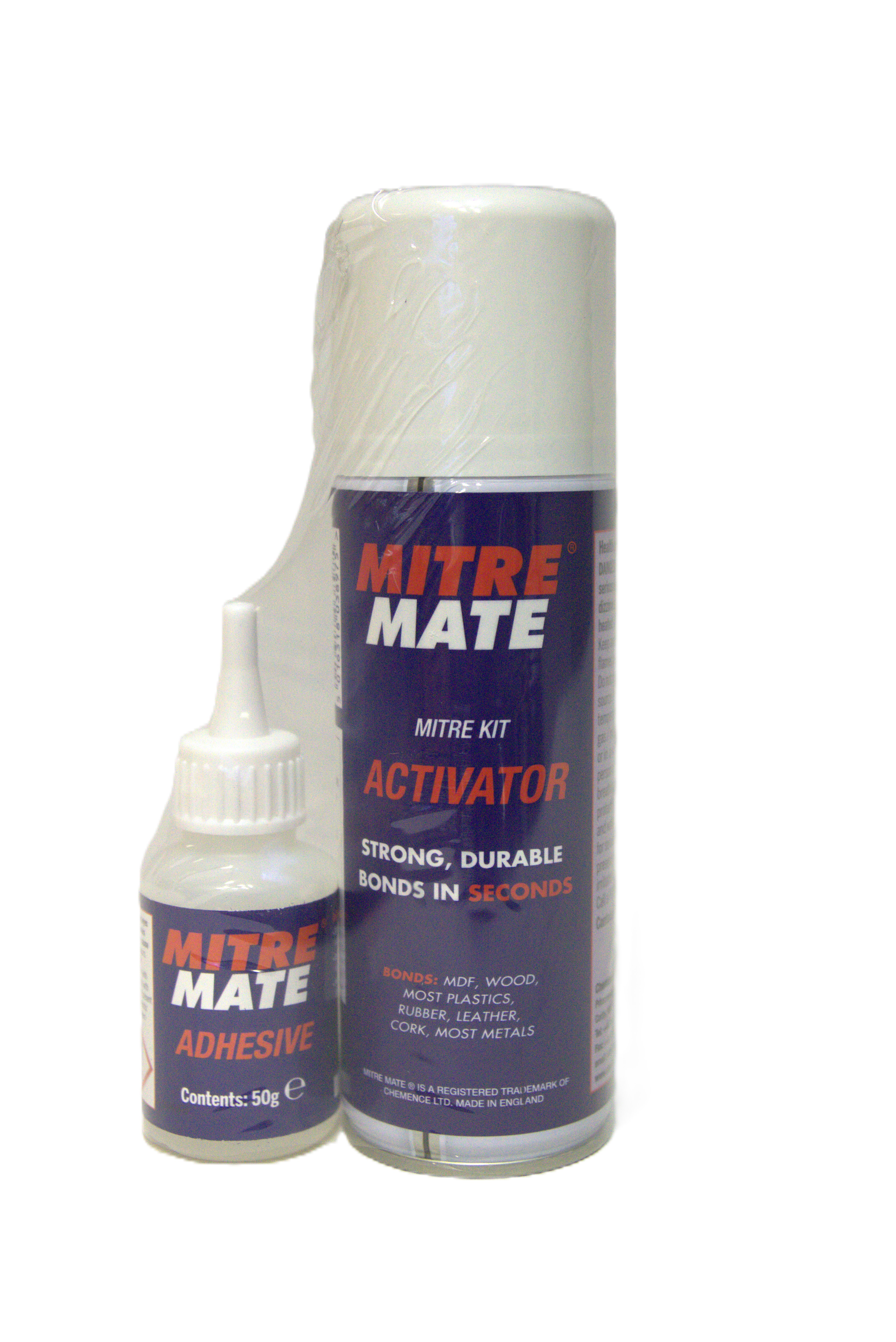 Mitre-Mate Cyanocrylate Adhesive - 50g (incl. activator) Superglue - Pack of 6