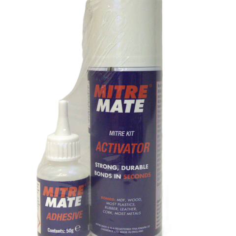 Mitre-Mate Cyanocrylate Adhesive - 50g (incl. activator) Superglue - Pack of 6